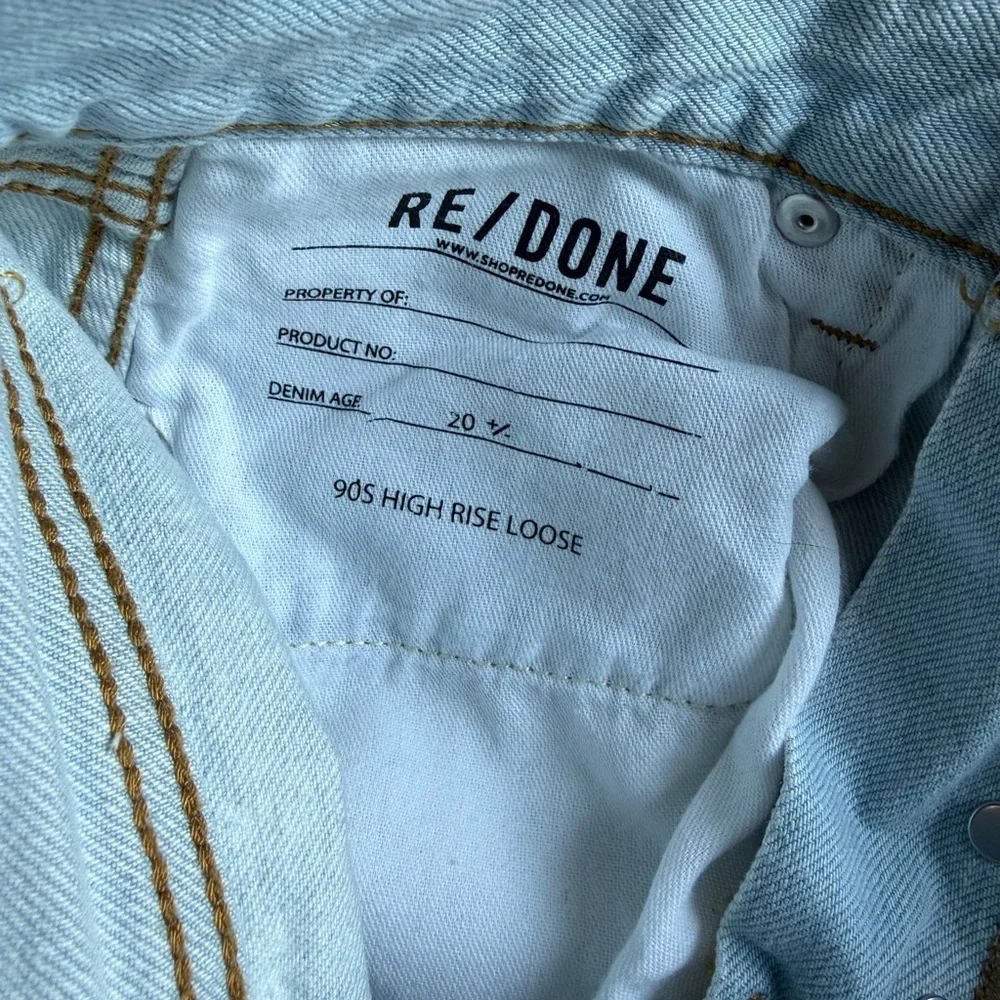 $295 Re/Done 90s High Rise Loose Bleach Destroy - 25